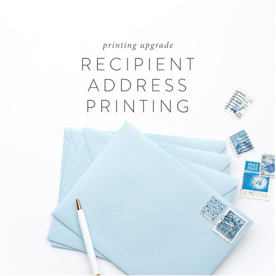 Printed Guest Addressing Add On The Natalia Suite