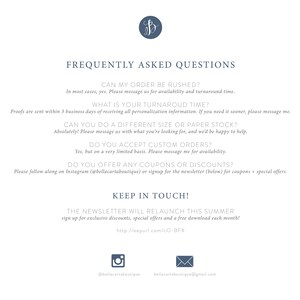 Pu&ograve; includere: Una pagina di domande frequenti per un'azienda. La pagina include informazioni sul tempo di consegna degli ordini, gli ordini personalizzati e gli sconti. La pagina include anche una call to action per iscriversi alla newsletter.