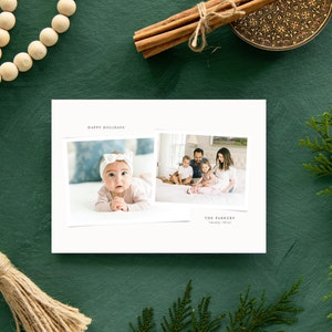 Elegant Frames Cartão de Natal, Cartão de Foto de Natal, Feliz Natal, Cartão de Foto de Natal, Cartão de Natal Moderno, Férias Minimalistas