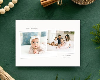 Elegant Frames Christmas Card, Christmas Photo Card, Merry Christmas, Holiday Photo Card, Modern Christmas Card, Minimal Holiday