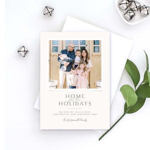 Home for the Holidays, Christmas Moving Card, Family Photo Card, Holiday Card, Home Sweet Home, Moving Announcement, Stockings Now Hung, image 2