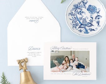 Modern Script Happy Holidays Photo Card