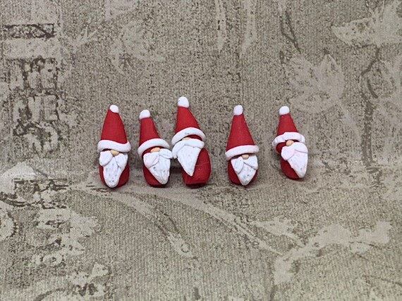 Micro Miniature Santa Figurine, Tiny Santa Figurine, Mini Santa