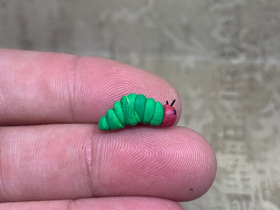 Chenille Verte Minuscule Chenille Miniature Chenille De Etsy