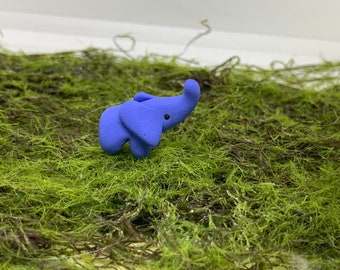 Mini éléphant bleu, figurine d'éléphant miniature, plus petit éléphant