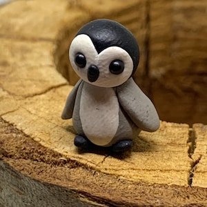 Small Baby Penguin, Mini Penguin, Penguin Chick, Polymer clay penguin