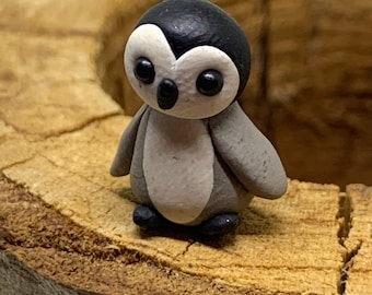 Small Baby Penguin, Mini Penguin, Penguin Chick, Polymer clay penguin