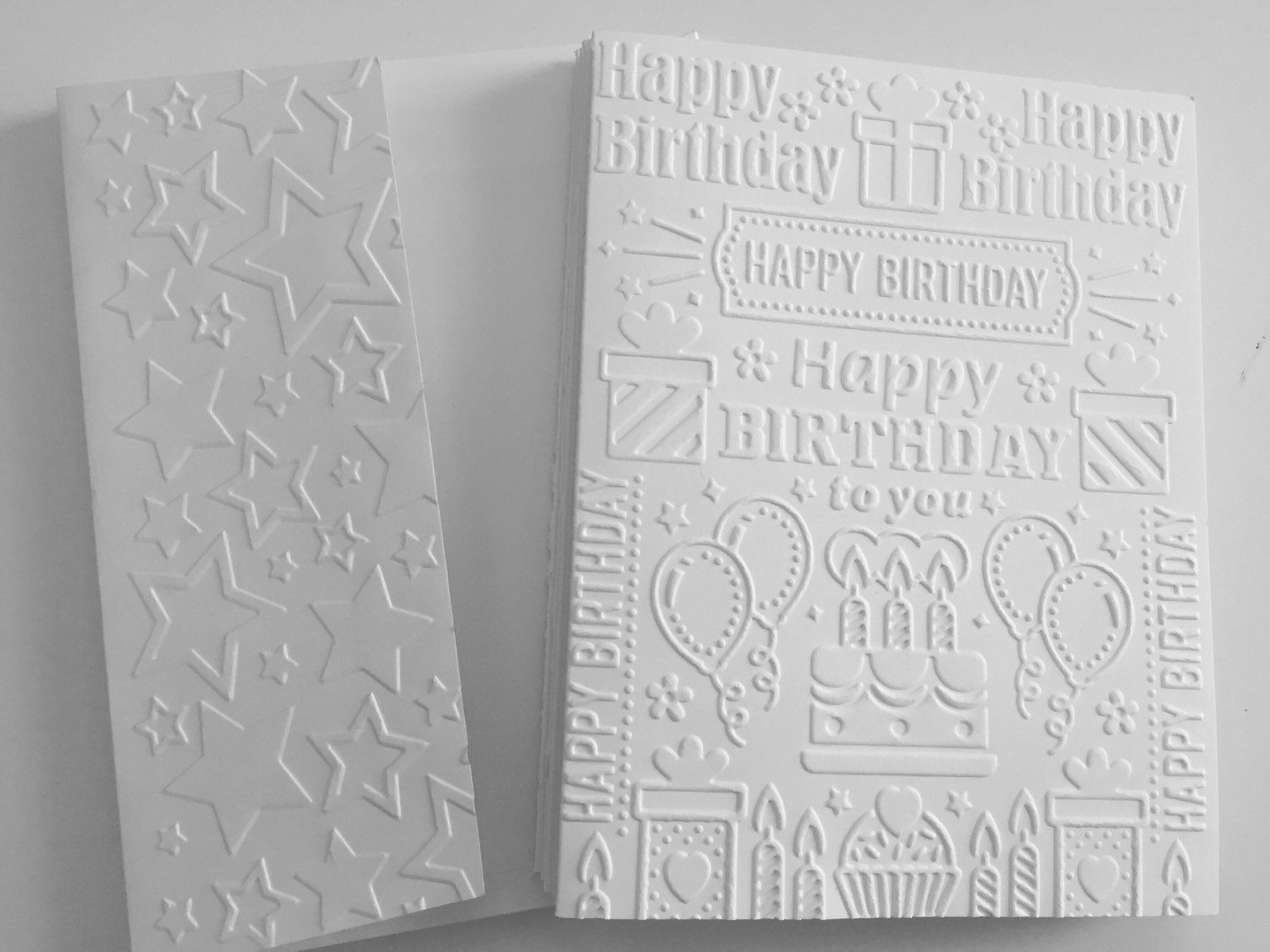 Embossed Birthday Cards Birthday Card Set Birthday Note Etsy