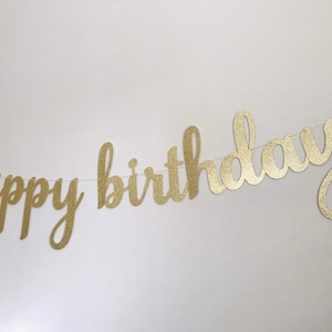 Birthday Banner, Happy Birthday Banner, Script Birthday Banner, Cursive Birthday Banner, Happy Birthday Garland, Happy Birthday bunting