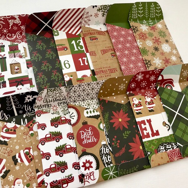 Christmas Gift Card Holders, Christmas Gift Card Envelope, Gift Card Holder, Gift Card Envelope, Mini Envelope, Christmas Gift Wrapping, CC