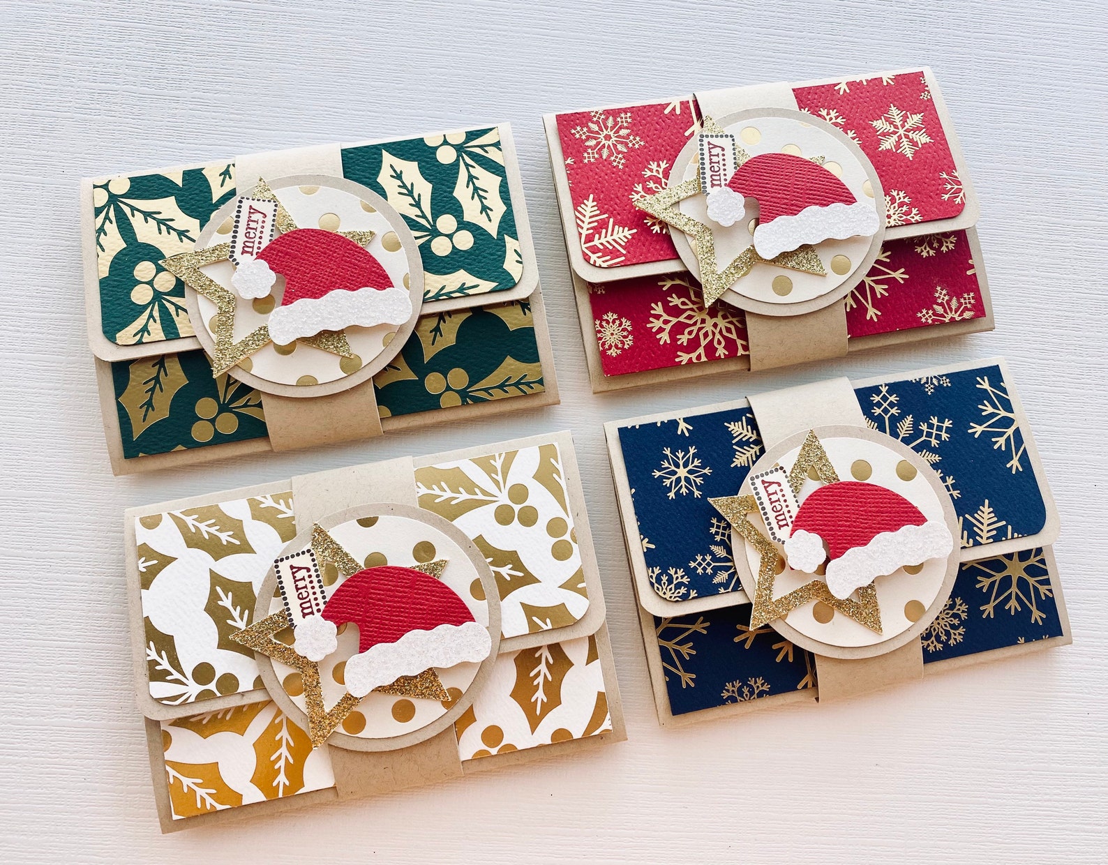 Christmas Gift Card Envelope Christmas Gift Card Holder Pop Etsy