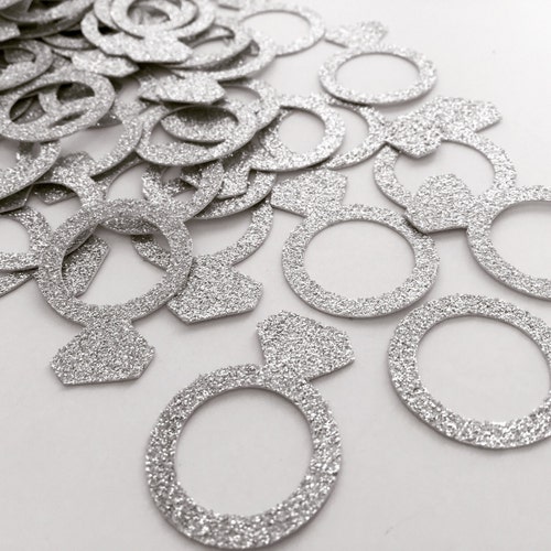 Engagement Ring Confetti Bridal Shower Confetti Diamond Ring Etsy