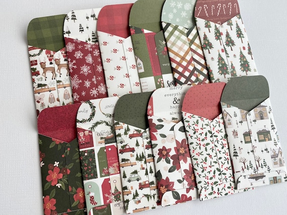 Christmas Gift Card Holders, Christmas Gift Card Envelope, Gift Card Holder, Gift Card Envelope, Mini Envelope, Christmas Gift Wrapping, HC