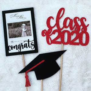 Graduation Centerpiece, Graduation Centerpiece Sticks, 2024 Graduation Party Decorations, Graduation Decor, Class of 2024, Graduation Party