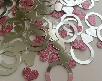 Glitter Diamond Ring Confetti: Bridal Shower & Bachelorette Party Decor