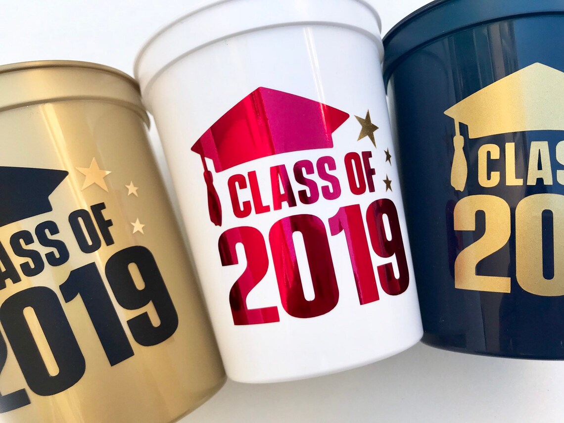 Custom Graduation Party Cups 2021 Custom Graduation Cups Etsy