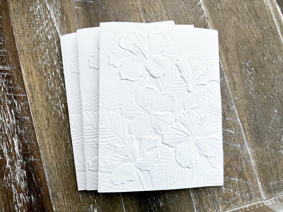 Embossed Cards, Embossed Greeting Cards Boxed Set, Floral Boxed Note