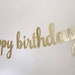 Birthday Banner, Happy Birthday Banner, Script Birthday Banner, Cursive ...