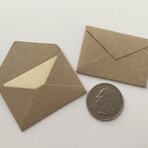 Mini sobres Kraft con tarjetas de notas: Notas para el Hada de los Dientes, mini notas, notas para la lonchera imagen 6