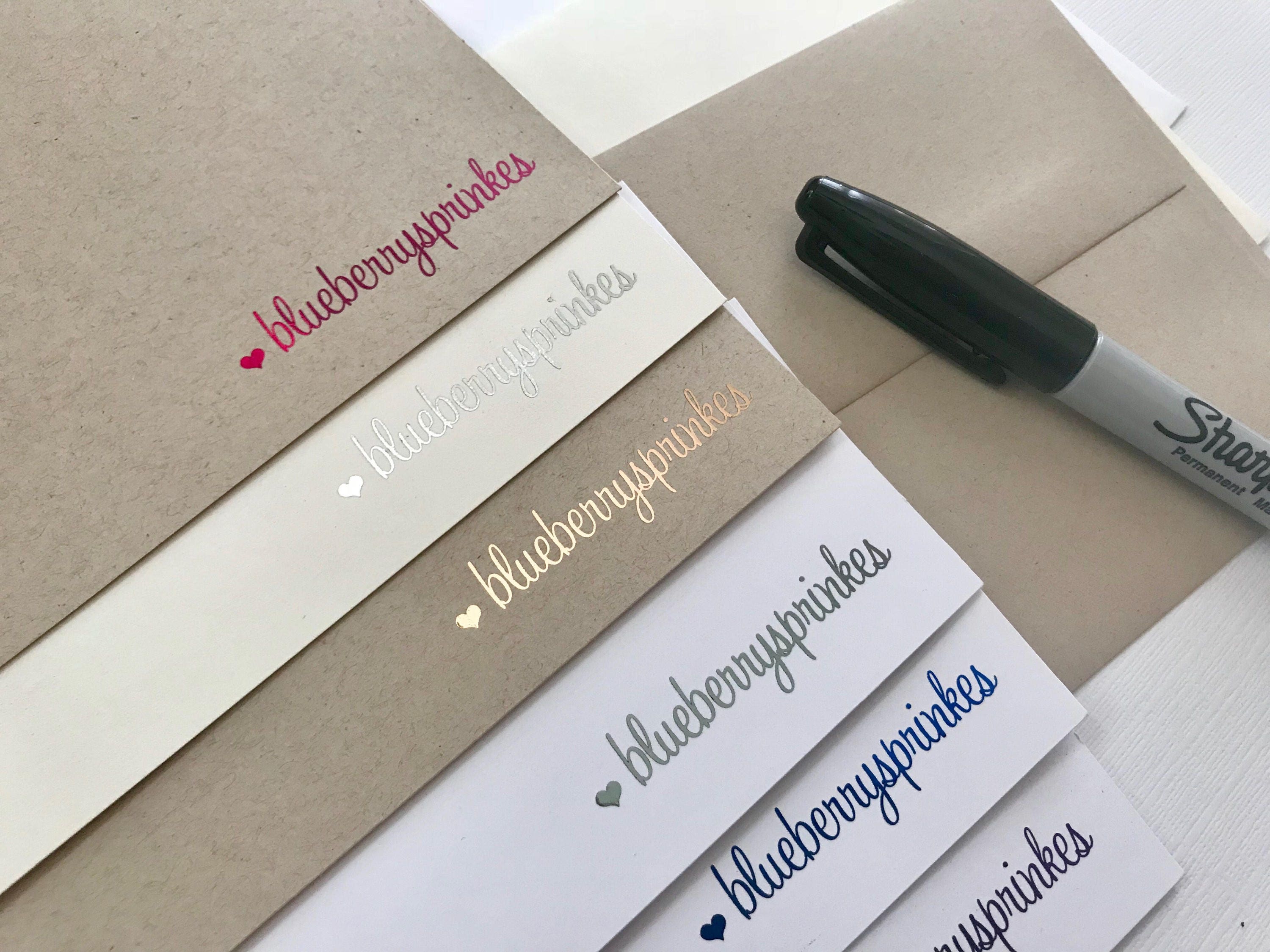 Personalized Gold Foil Note Cards: Custom Stationery Set, SH - Etsy