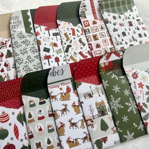 Christmas Gift Card Holders, Christmas Gift Card Envelope, Gift Card Holder, Gift Card Envelope, Mini Envelope, Christmas Gift Wrapping CV image 1