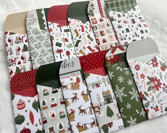 Christmas Gift Card Holders, Christmas Gift Card Envelope, Gift Card Holder, Gift Card Envelope, Mini Envelope, Christmas Gift Wrapping CV