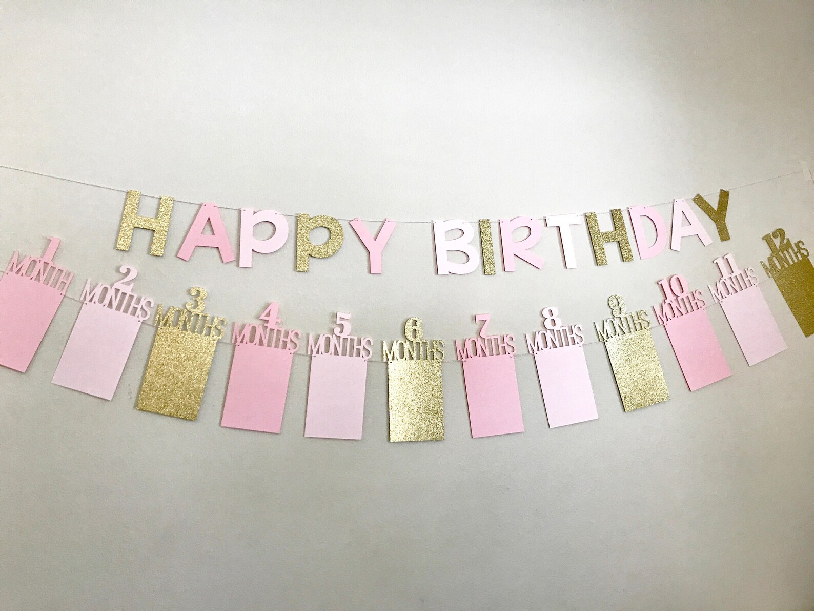 Pink & Gold Birthday Decorations First Birthday Party Etsy