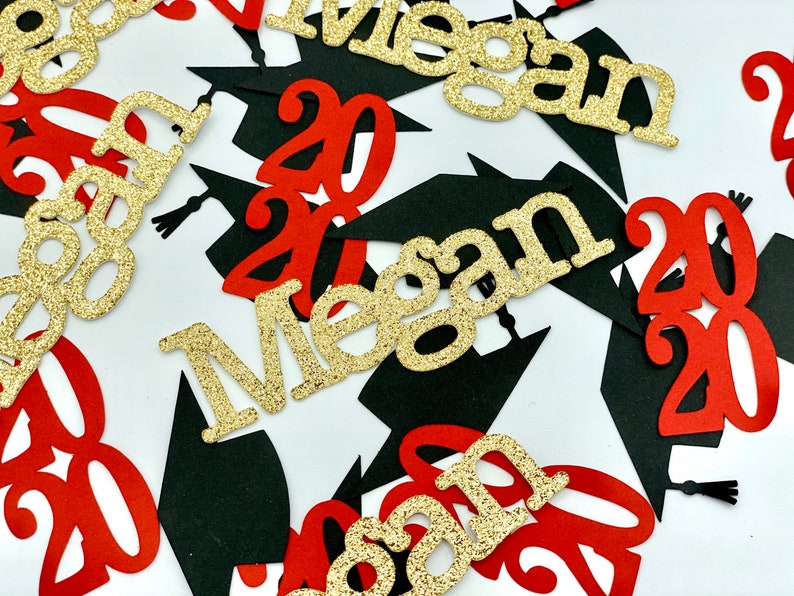 Graduation Name Confetti Graduation Party Decorations Etsy