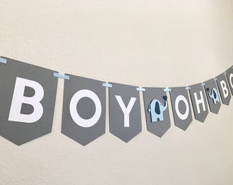 Baby Boy Shower Decorations, Baby Shower Banner, Boy Oh Boy Banner, Baby Boy Banner, Baby Shower Banner Boy