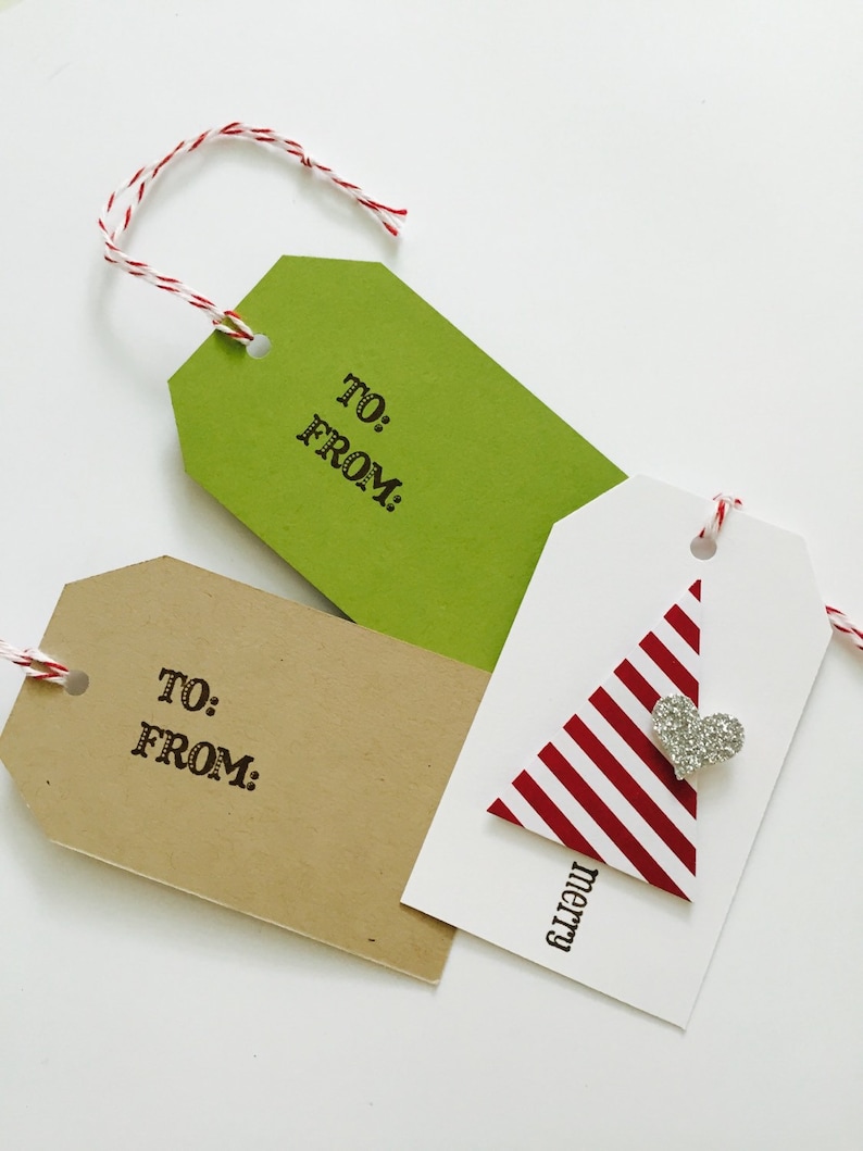 Christmas Gift Tags Christmas Tree Dimensional Sparkle - Etsy