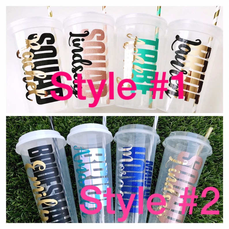 Personalized Party Cups, Bridesmaid Party Cups, Bachelorette Party Cups, Bridal Party Favors, Bachelorette Party Favors, Wife of the Party image 5