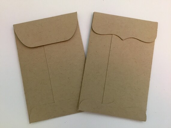 Mini Envelopes Kraft Envelopes Mini Kraft Envelopes Gift Etsy