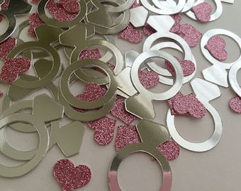 Glitter Ring Confetti: Bridal Shower & Bachelorette Party Decor (85ct)