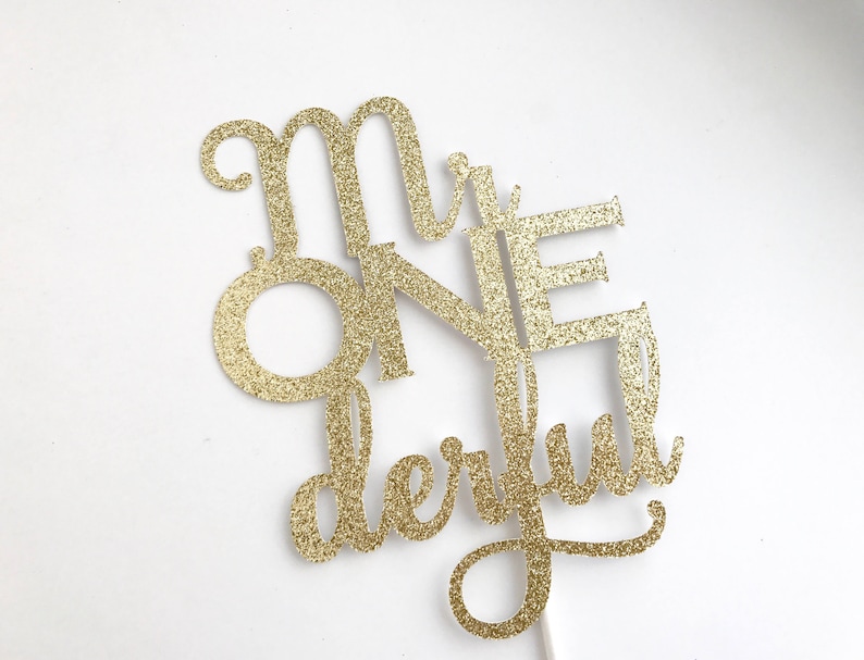 Mr ONEderful Cake Topper Mr One Derful First Birthday Cake