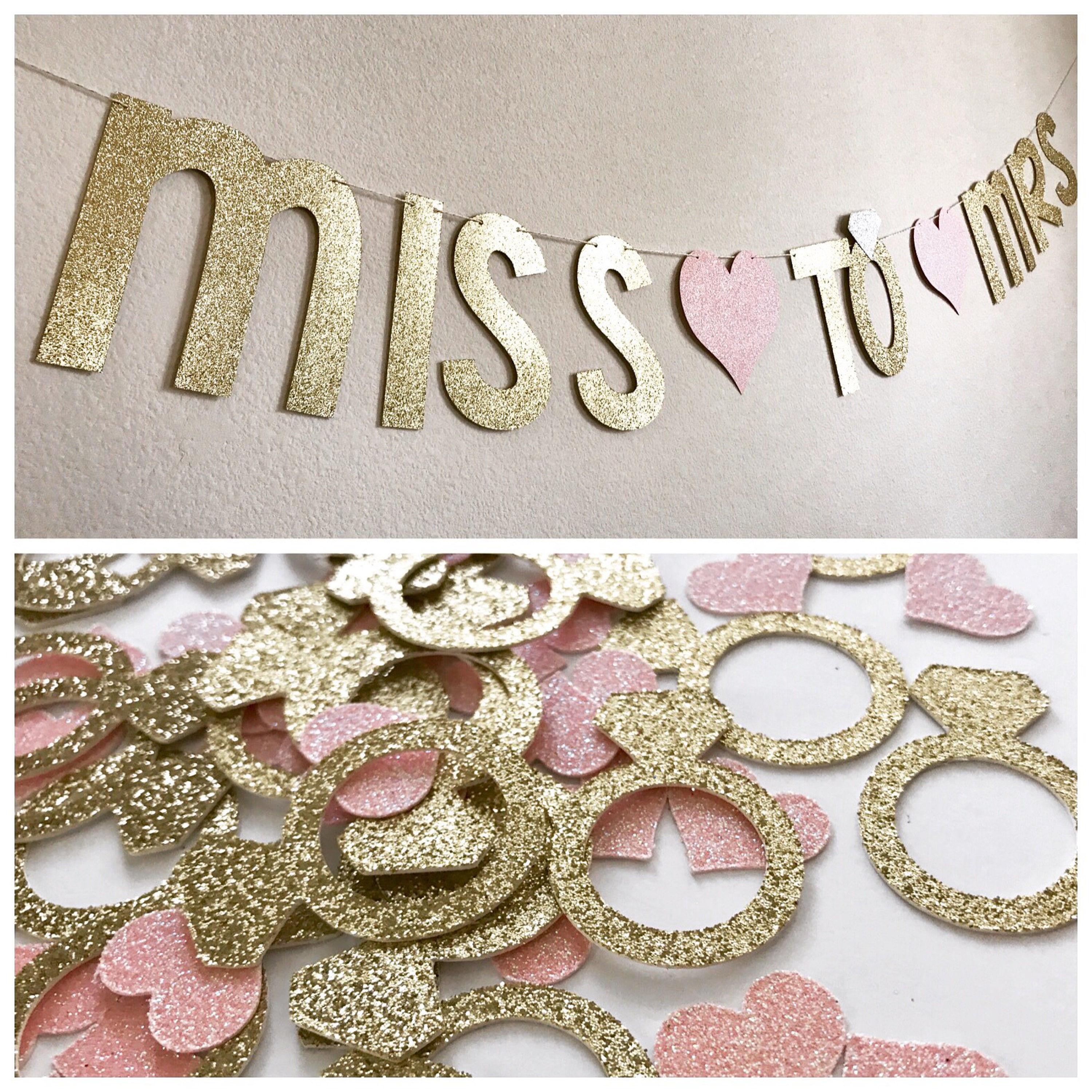 Miss to Mrs Banner Gold Miss to Mrs Banner Bridal Shower | Etsy