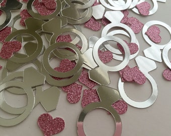 Glitter Ring Confetti: Bridal Shower & Bachelorette Party Decor