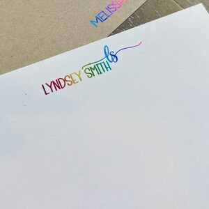 Personalized Note Cards, Note Cards Personalized, Calligraphy Notecards, Stationery for Teacher Gift, Personalized Thank You Cards BC image 3