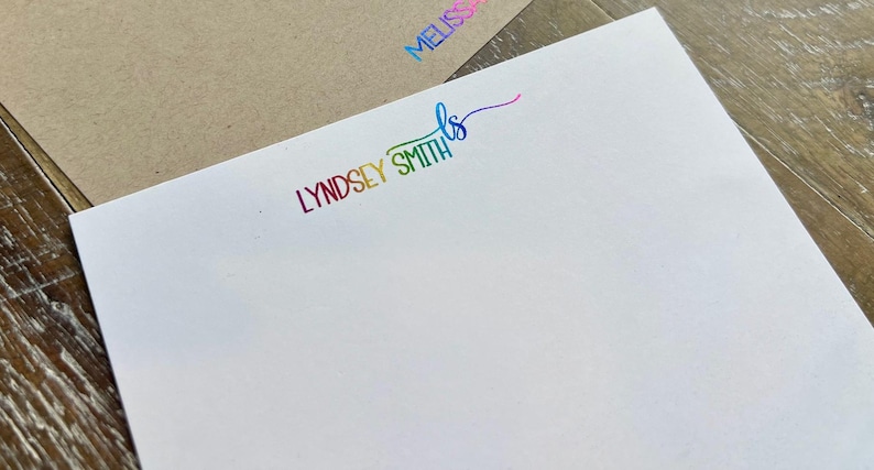 Personalized Note Cards, Note Cards Personalized, Calligraphy Notecards, Stationery for Teacher Gift, Personalized Thank You Cards BC image 3