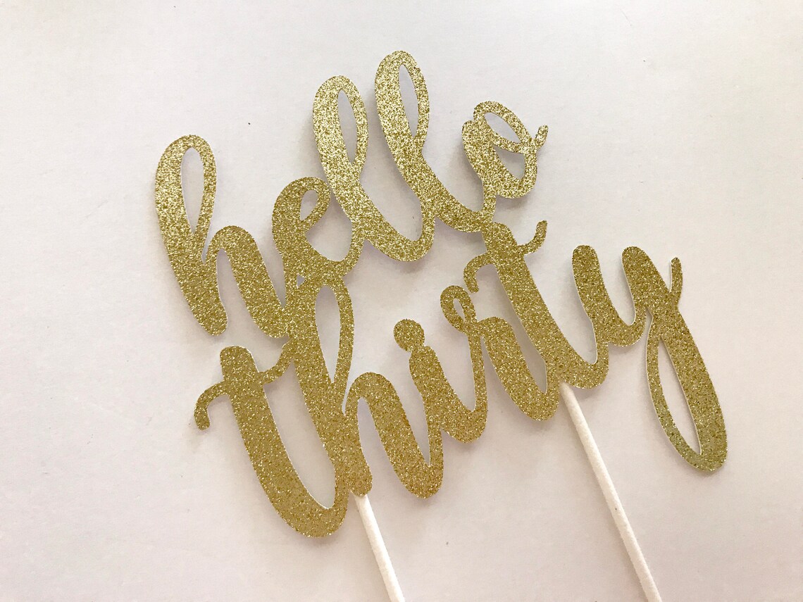 30th Birthday Decorations 30th Cupcake Toppers 30th Cake Etsy