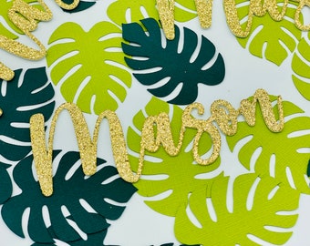 Safari Theme Decorations, Jungle Party Decorations, Safari Name Confetti, Jungle Name Confetti, Custom Party Decorations, Name Confetti