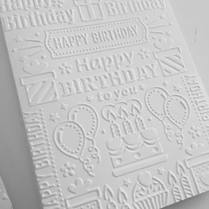 Embossed Birthday Cards, Birthday Card Set, Birthday Note Cards Set, Birthday Cards, Blank Embossed Cards, Birthday Cards Set Boxed