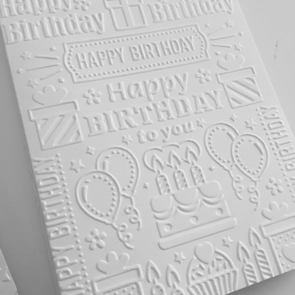 Embossed Birthday Cards, Birthday Card Set, Birthday Note Cards Set, Birthday Cards, Blank Embossed Cards, Birthday Cards Set Boxed