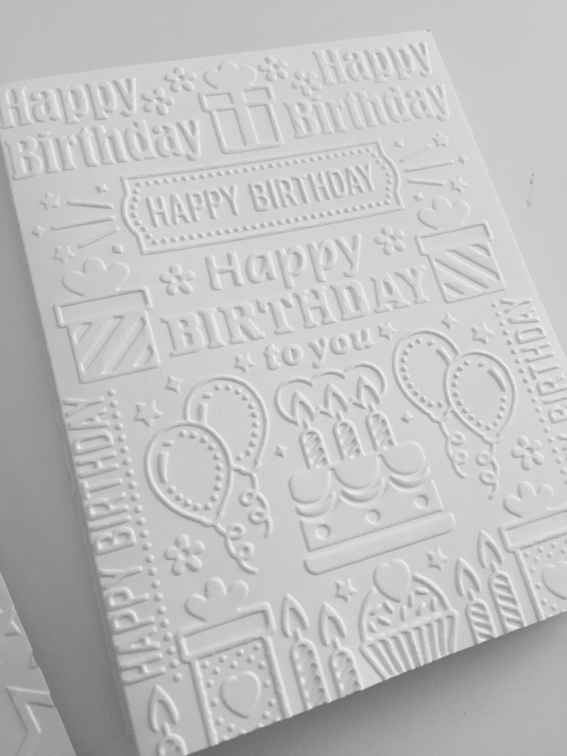 Embossed Birthday Cards Birthday Card Set Birthday Note Etsy