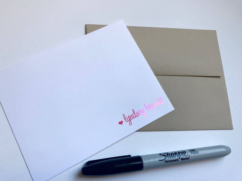 Custom Note Cards Personalized Stationary Gold Note Cards Etsy