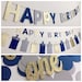 First Birthday Decorations Boy, First Birthday Photo Banner, Gold Navy First Birthday, First Birthday Party In a Box, First Birthday bunting 