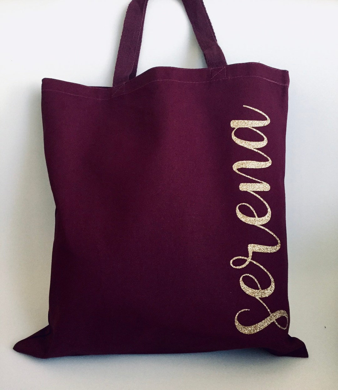 Bridal Party Canvas Tote Personalized with a Stylized Name