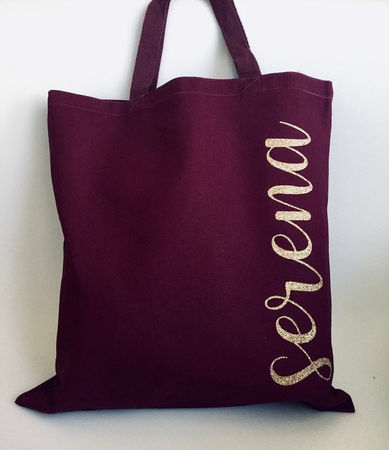 Name Tote Bag Custom Canvas Tote Bags Personalized Tote Etsy