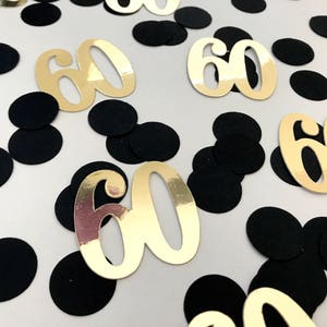 60th Birthday Decorations, 30/40/50/60 Birthday Decorations, Number Confetti, Birthday Confetti, Birthday Decorations, Sixty Confetti image 1