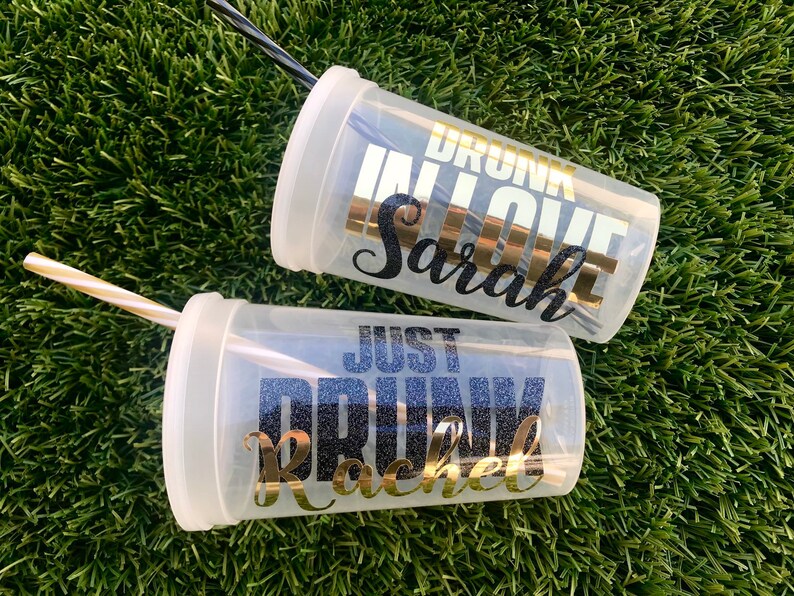 Custom Cups Custom Plastic Cups Personalized Cups With Lids Etsy