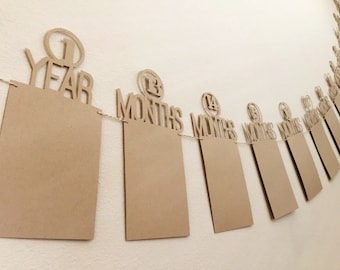 2nd Birthday Photo Banner, Second Birthday Banner, Second Photo Banner, Two Year Photo Banner, 2nd Year Birthday Decorations,   5x7 photos